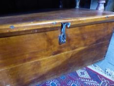 A LARGE BLANKET CHEST