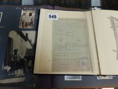 TWO WWI AND WWII PERIOD PHOTOGRAPH ALBUMS TO INCLUDE MILITARY AND FAMILY IMAGES.