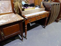 TWO EDWARDIAN WASHSTANDS AND A REGENCY CHEST OF DRAWERS FOR RESTORATION
