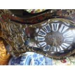 A 19TH.C.FRENCH TORTOISESHELL AND BRASS BOULLE BRACKET CLOCK, THE CASE OF SWEPT SIDED FORM ON CAST