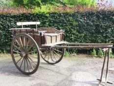 AN EARLY 20TH.C.MARKET STOCK CART OF PANEL BODY CONSTRUCTION.