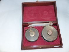 A RARE PAIR OF CASED HARDY FIRST LIMITED EDITION FISHING REELS, THE GOLDEN PRINCE No.16 9/10 AND THE