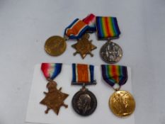 A FIRST WORLD WAR 1914-15 TRIO TO 1279 GNR.A.F.BLUNDETT, ROYAL FLEET ARTILLERY TOGETHER WITH A FIRST