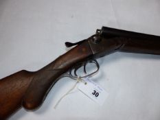 SHOTGUN- BELGIAN S/S NON EJECTOR 20G SERIAL NUMBER 2651 (ST NO.3244)- STOCK AND ACTION ONLY-RFD