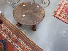 AN ANTIQUE CAST IRON FRENCH CHEESE COASTER.