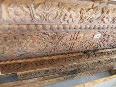 A QTY OF MIDDLE EASTERN CARVED TEAK PANELS