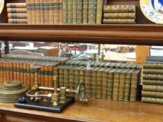 BOOKS: A COLLECTION OF LEATHER BINDINGS TO INCLUDE THACKERAY'S WORKS, LONDON, SMITH,ELDER & CO