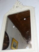 A VICTORIAN PAINTED FRAME MIRROR