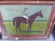 J.PARNELL (ENGLISH 19TH/20TH.C.) PORTRAIT OF RACEHORSE VELOCITY SIGNED AND DATED 1907. OIL ON