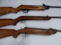 THREE VARIOUS AIR RIFLES