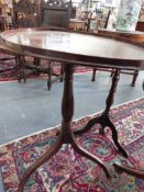 A GEO.III.MAHOGANY TRAY TOP OCCASIONAL TABLE.