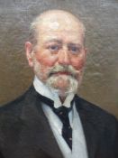 A LATE 19TH.C.CONTINENTALSCHOOL PORTRAIT OF A BEARDED GENTLEMAN, OIL ON CANVAS. 51x40cms.