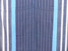 A TRIBAL INDIGO FLAT WOVEN BEDOU TENT BLANKET.