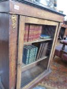 A VICTORIAN WALNUT AND INLAID PIER CABINET.