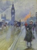 Georges Stein (1870-1955) French (ARR), Westminster Bridge, signed titled and dated 03,