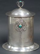 Charles Robert Ashbee (1863-1942): a Guild of Handicrafts Arts and Crafts cylindrical silver biscuit