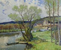 Gabriel Vie (1888-1973) French (ARR), Printemps a Chezy sur Yonne, signed, also signed and titled