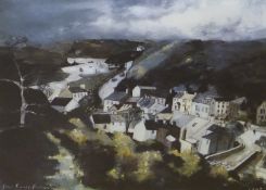 John Knapp-Fisher (1931-2015) Welsh (ARR), Solva - view in Pembrokeshire, signed and inscribed A/P