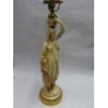 A PORCELAIN FIGURINE LAMP IN NEO CLASSICAL TASTE