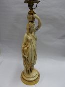 A PORCELAIN FIGURINE LAMP IN NEO CLASSICAL TASTE