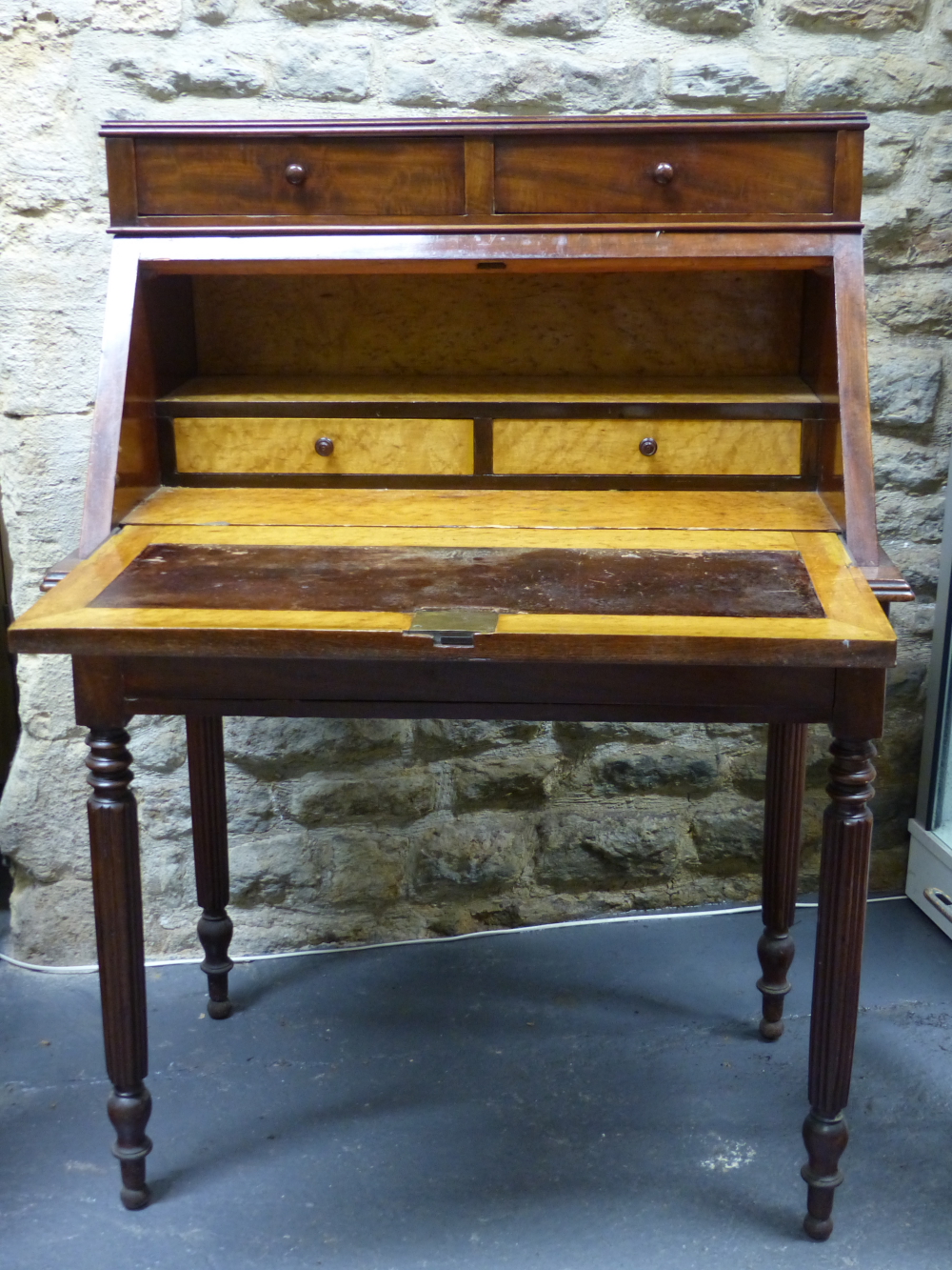 A 19TH C. MAHOGANY WRITING BUREAU