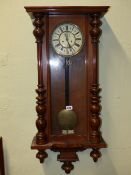 A VICTORIAN VIENNA TYPE WALL CLOCK