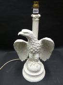 A NEO CLASSICAL STYLE EAGLE FORM LAMP