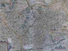 AN ANTIQUE MAP OF LEICESTERSHIRE