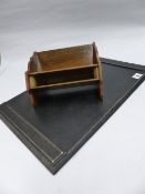 A SMYTHSON BLOTTER AND ASPREY BOOK RACK