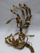 GILT TOLE LEAF WALL SCONCES