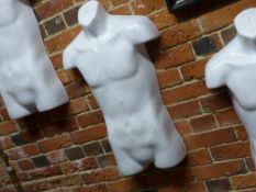 THREE FIBRE GLASS SHOP DISPLAY TORSOS