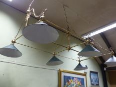 A BILLIARD TABLE HANGING LIGHT