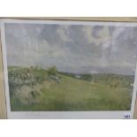 A LIONEL EDWARDS , THE MEATH AT TARA, SIGNED PRINT