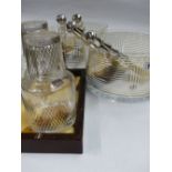 EGIZIA DESIGNER BOWLS AND WATER CARAFES TOGETHER WITH ARC TRAY AND SERVING SPOON