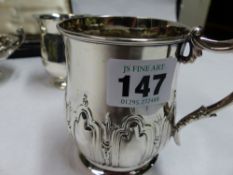 A SILVER CHRISTENING CUP. SHEFFIELD 1901. 3.5 OZS, ANOTHER DATED BIRMINGHAM 1934. 3 OZS, A SILVER