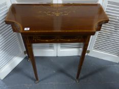 A PRETTY EDWARDIAN CARD TABLE