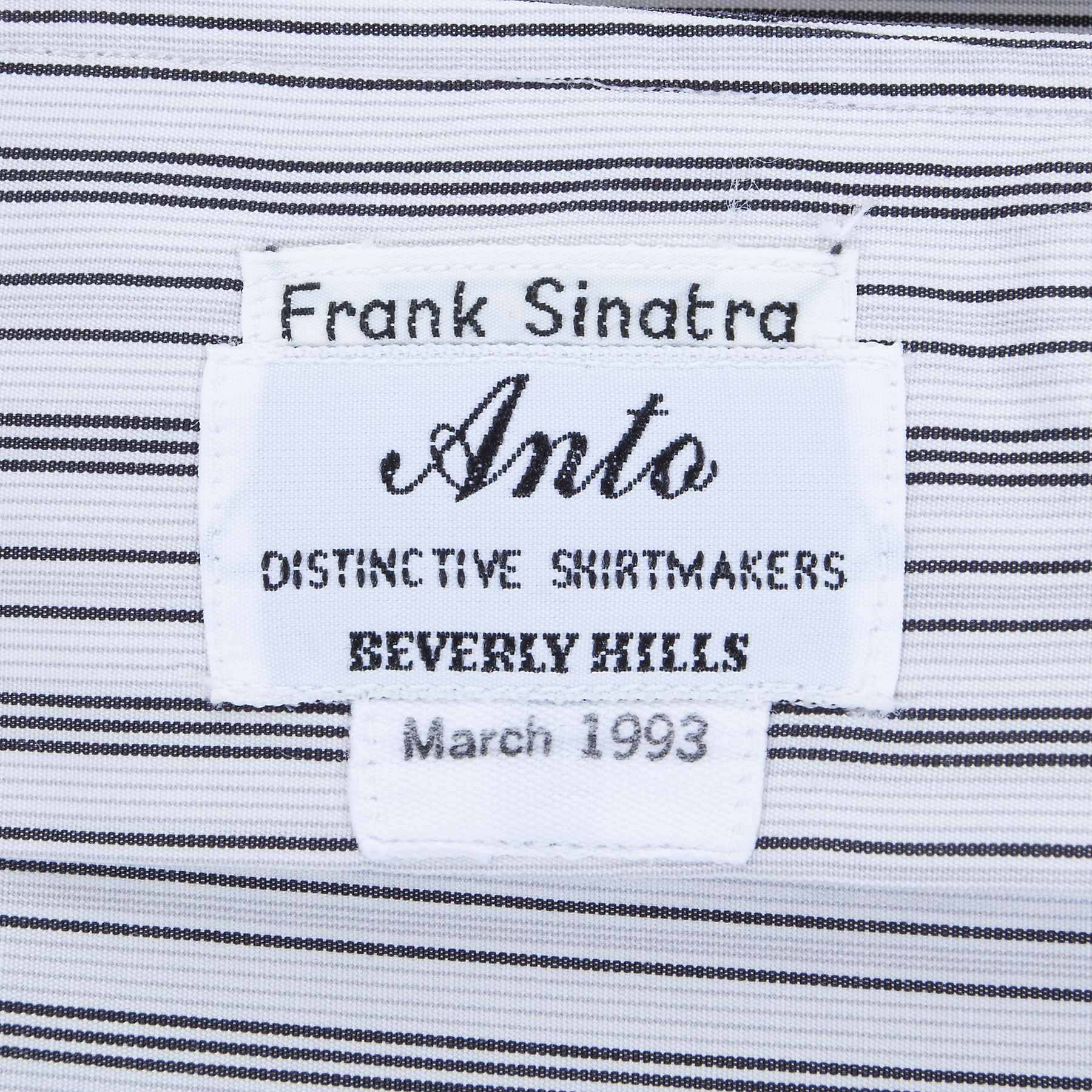FRANK SINATRA STRIPED ANTO SHIRT • * - Image 2 of 2