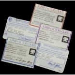 JERRY LEE LEWIS SAG AND AFTRA MEMBERSHIP CARDS o