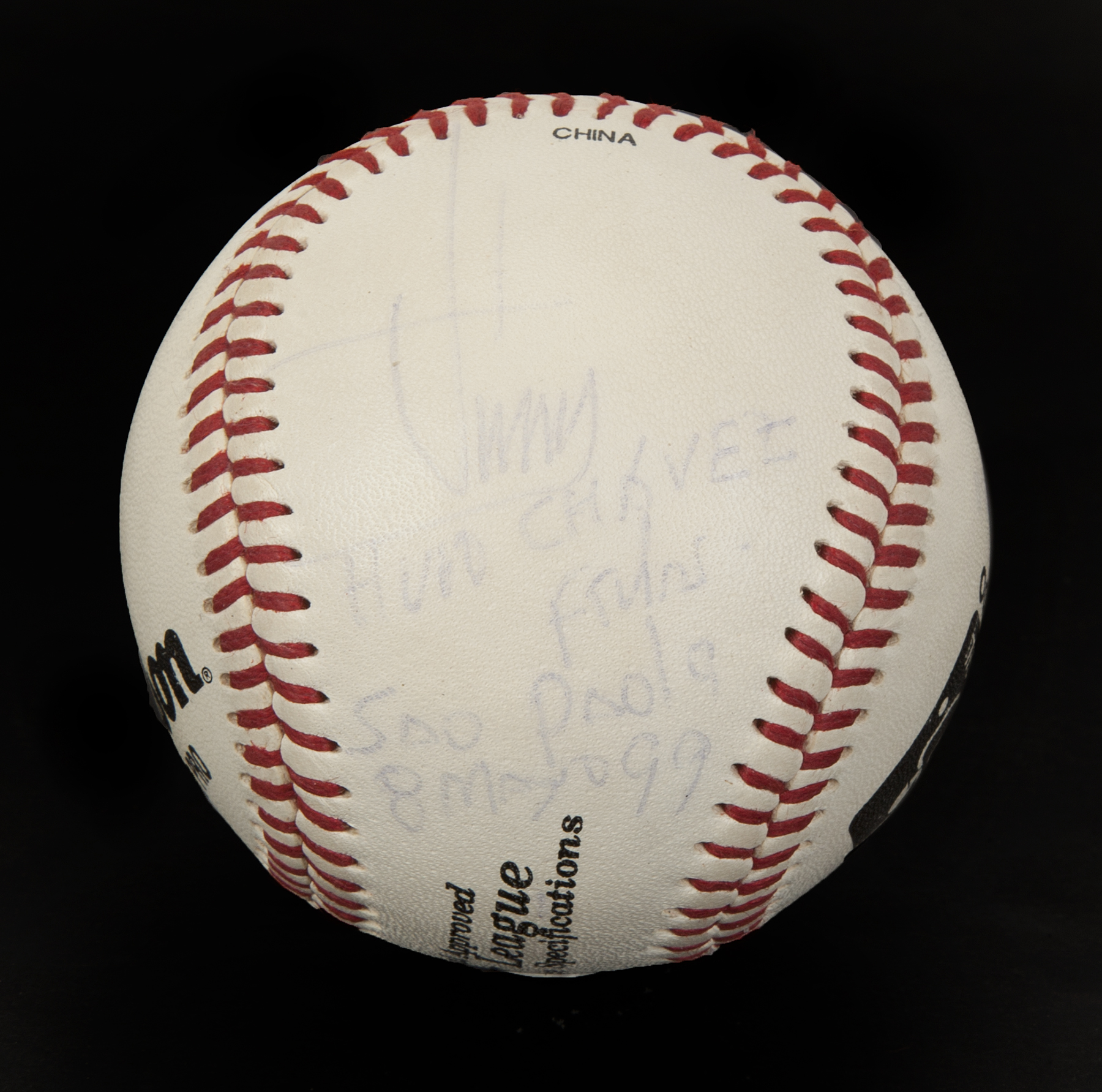 PELÉ HUGO CHAVEZ SIGNED BASEBALL