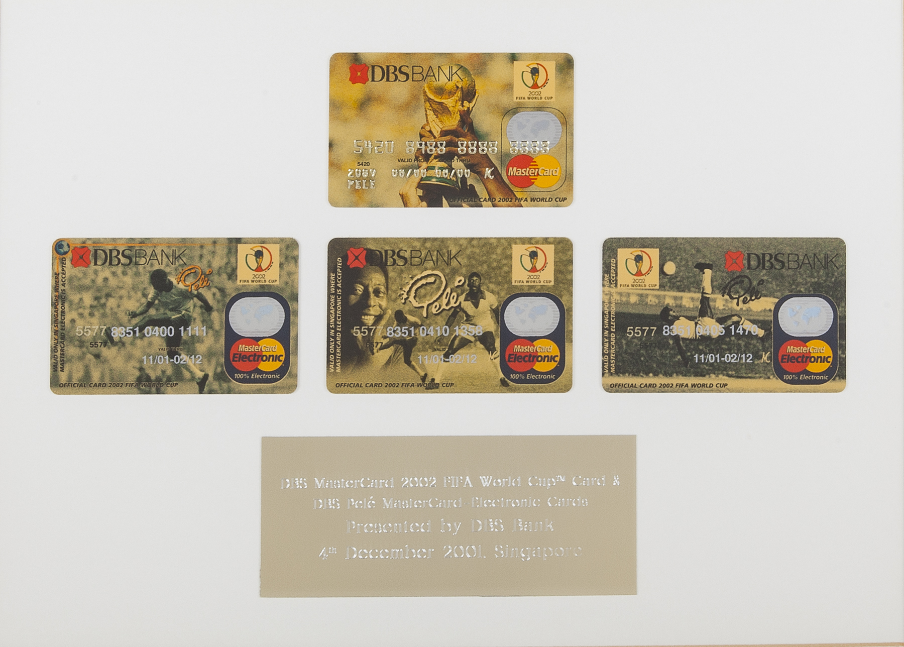 PELÉ 2002 WORLD CUP CREDIT CARDS