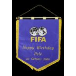 PELÉ FIFA 60TH BIRTHDAY PENNANT