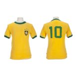 PELÉ 1970-1971 BRAZIL NATIONAL FOOTBALL TEAM GAME WORN JERSEY