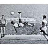 PELÉ SIGNED AND INSCRIBED "BICYCLE KICK" CANVAS