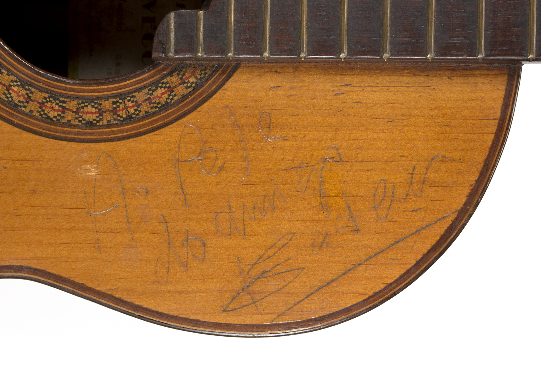 PELÉ DEL VECCHIO GUITAR GIFTED BY BADEN POWELL - Image 2 of 2