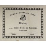 PELÉ SANTOS FC DIPLOMA