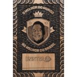 PELÉ 2015 BEST IN THE WORLD WOOD PLAQUE