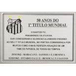 PELÉ 50 YEARS OF THE FIRST INTERCONTINENTAL CUP TITLE PLAQUE