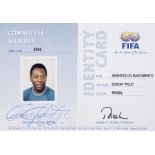 PELÉ SIGNED 2002 FIFA ID CARD