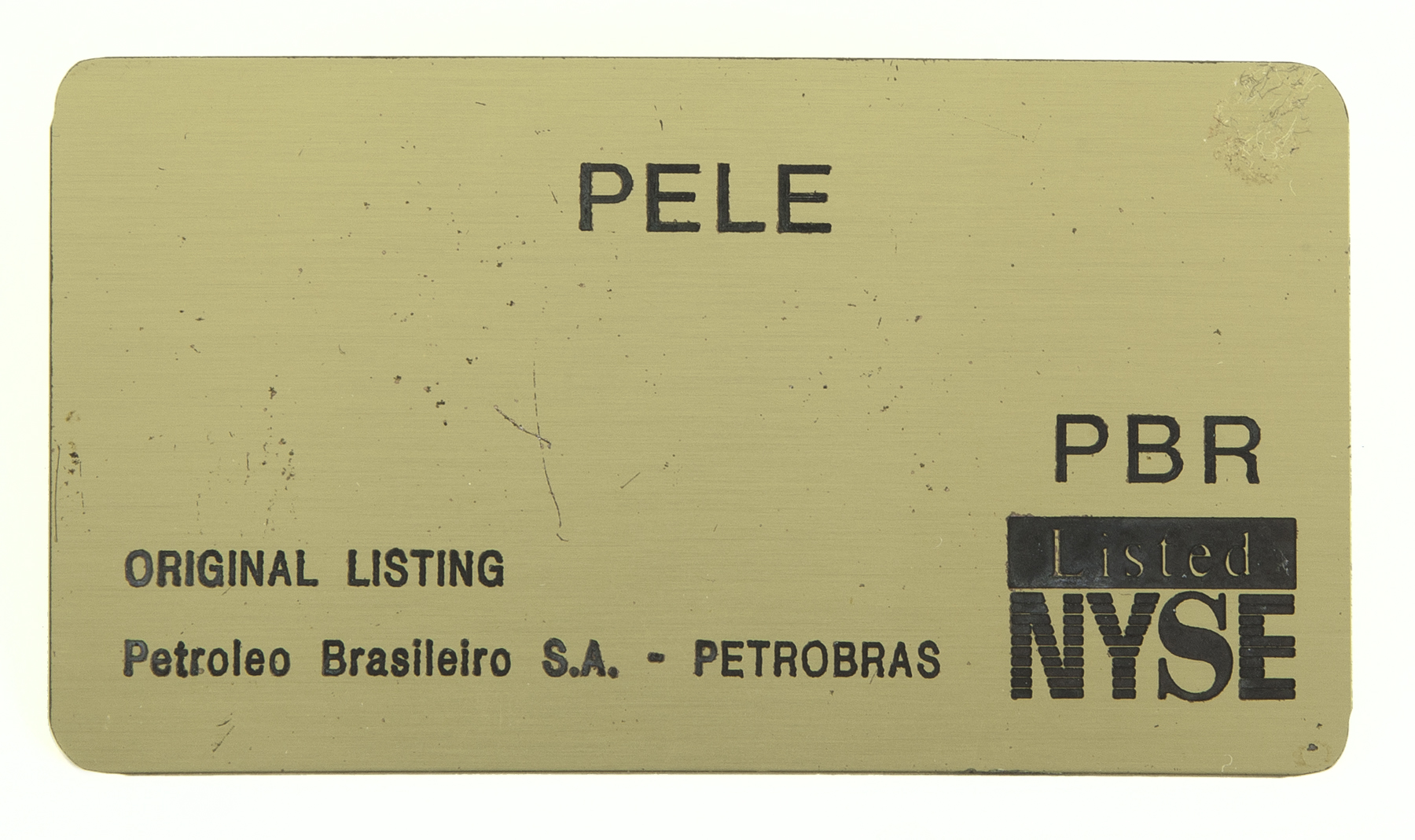 PELÉ 2000 NEW YORK STOCK EXCHANGE PETROBRAS ORIGINAL LISTING MEDAL WITH BADGE - Image 3 of 3