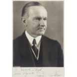 CALVIN COOLIDGE PHOTOGRAPH SIGNED TO HAROLD LLOYD